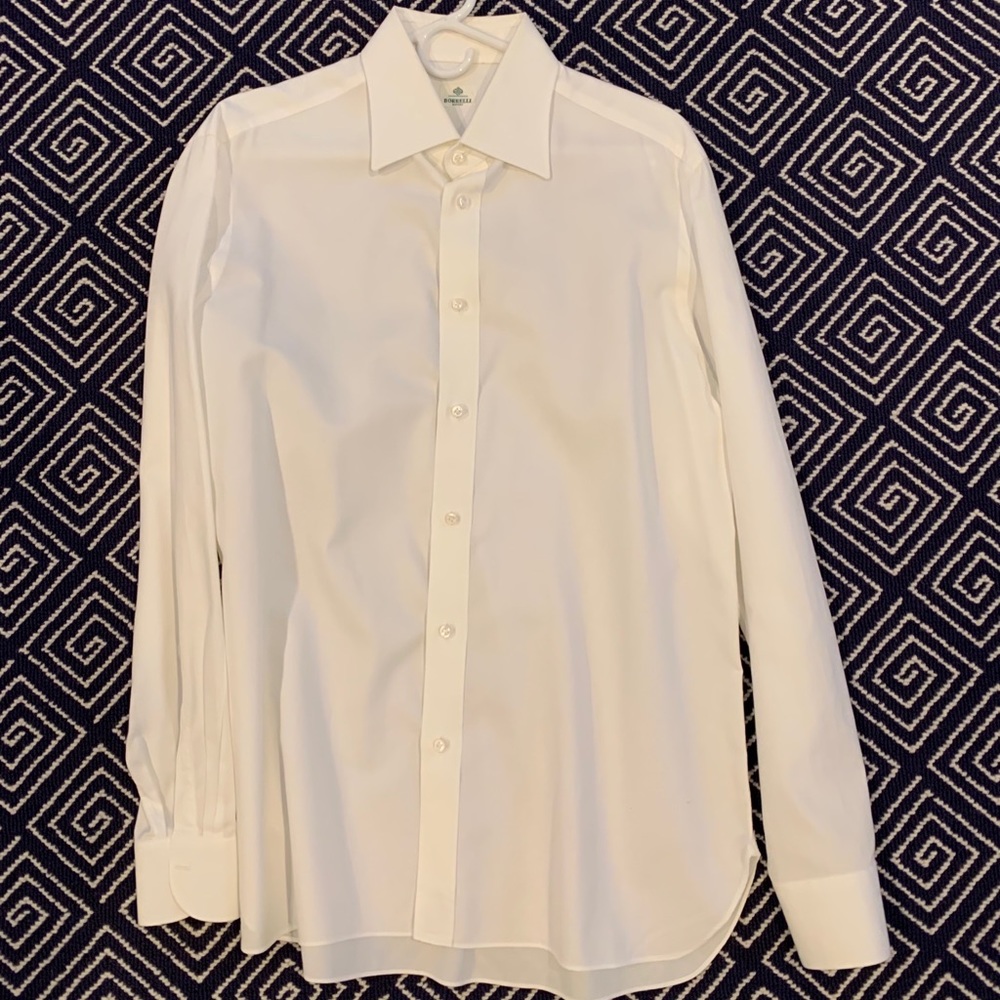 Borrelli size 16.5 white dress shirt